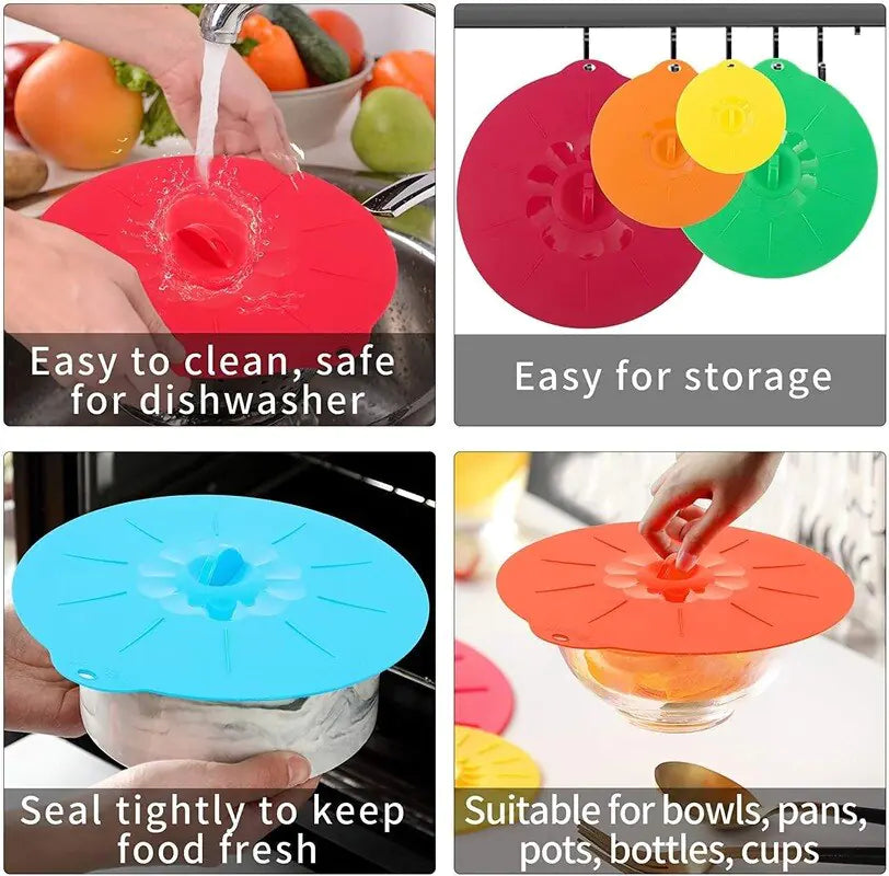 Silicone Suction Lid Cover Set