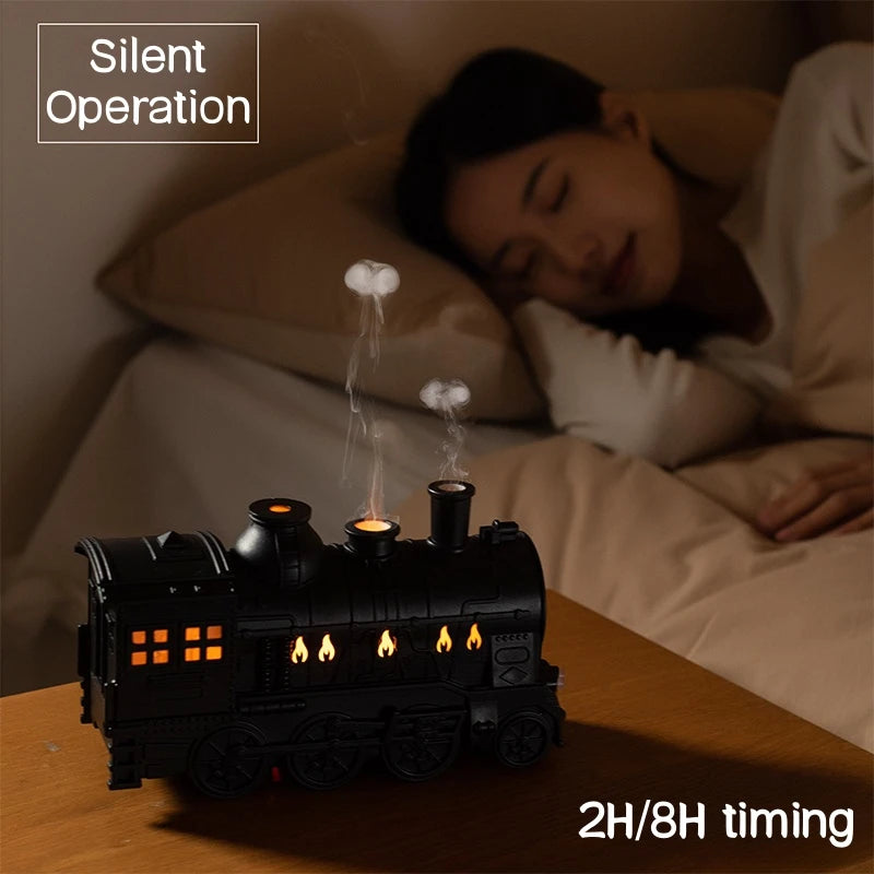 Train Shape Aromatherapy Diffuser Essential Oils Air Humidifier with LED Lamp