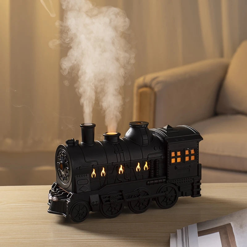 Train Shape Aromatherapy Diffuser Essential Oils Air Humidifier with LED Lamp